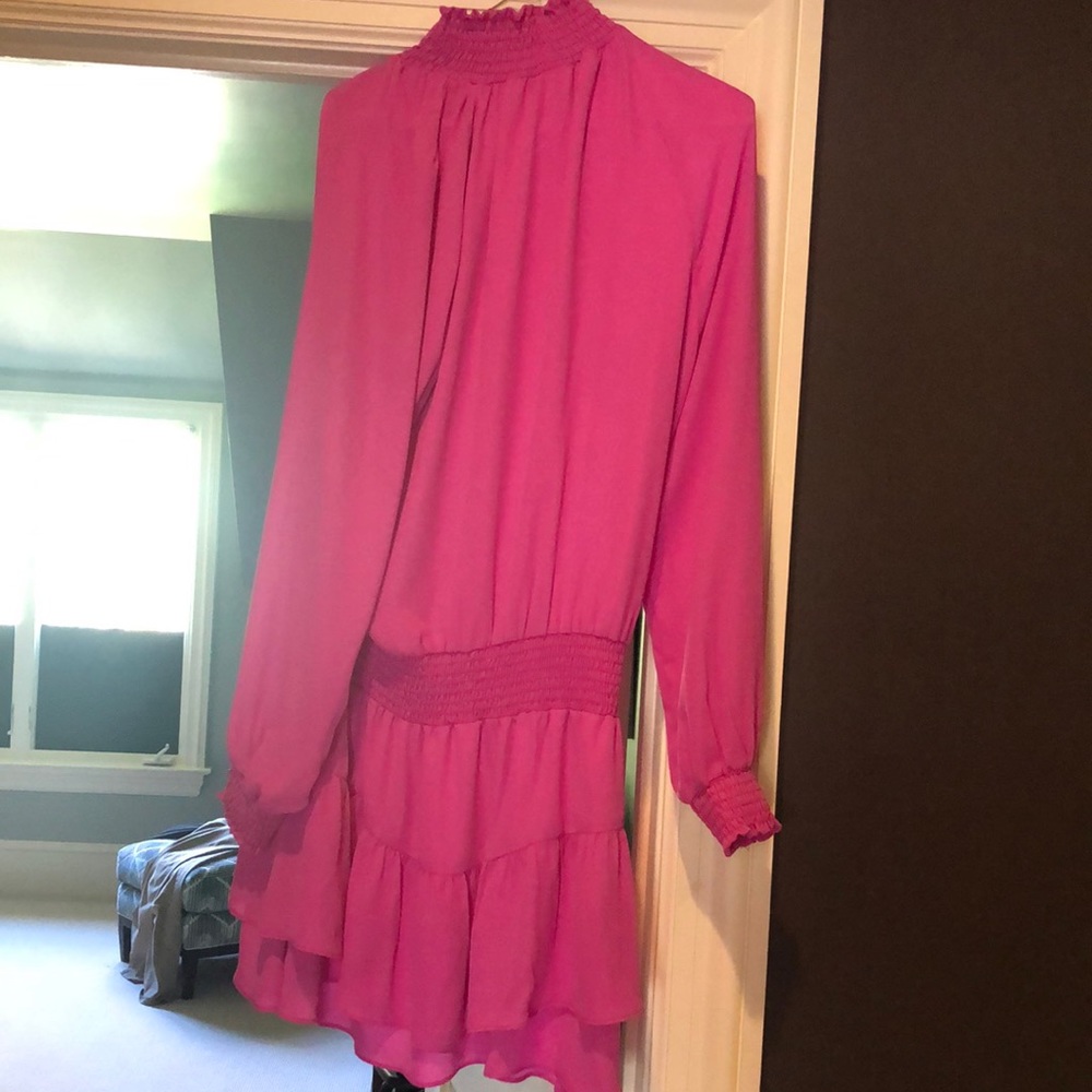 Pink mini. Worn once. Bought on Revolve. Very comfortable!! Silky feel.